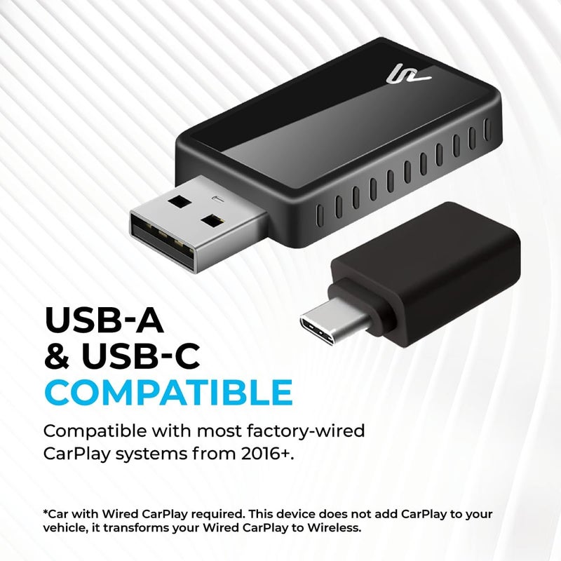 AutoSky Wireless Carplay Adapter for Apple iPhone by - Multi-User Seamless Connection for Convert Wired to Wireless Car Play Adapter - No Latency from iOS 10+ to Screen w/USB C - Image 4